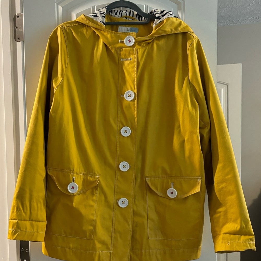 Boden yellow rain coat used condition size 10